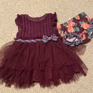 Matilda Jane dress w/ diaper cover, size 6/12 months